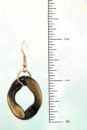 FLAT EDGE BULKY CHAIN NECKLACE AND DANGLE EARRING SET