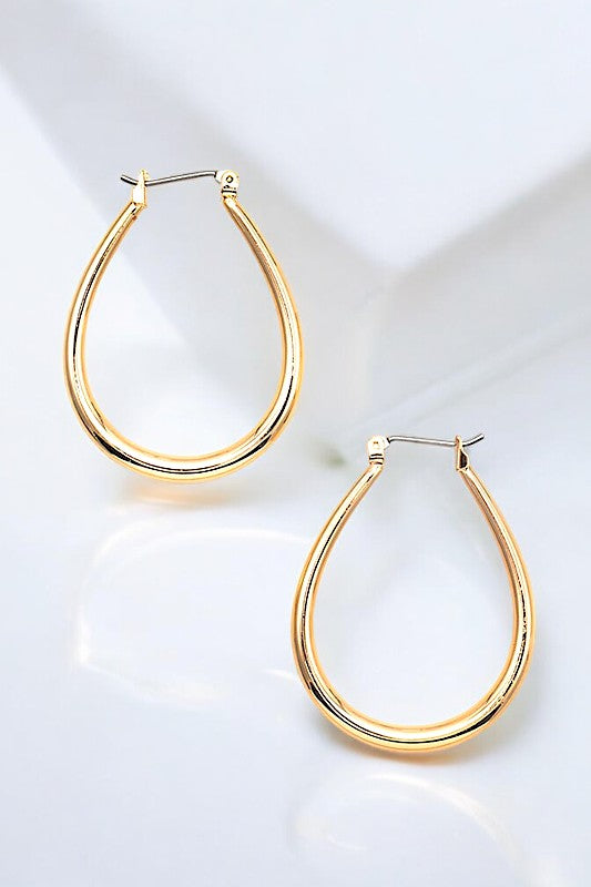 TEARDROP HOOP EARRING