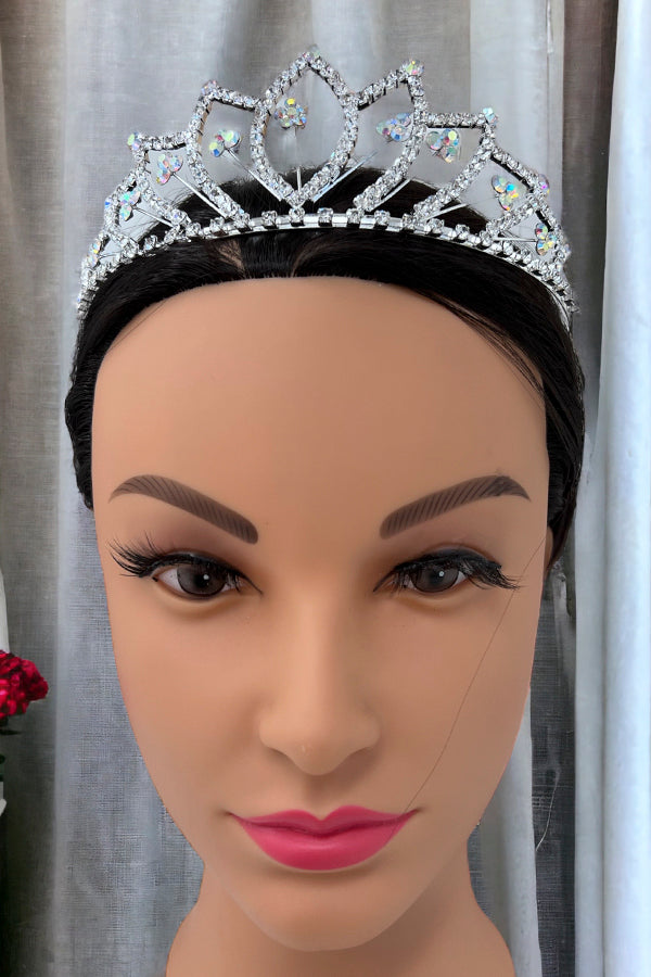 Floral Marquise Gem Accent Tiara