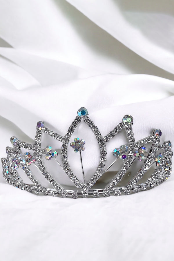 Floral Marquise Gem Accent Tiara