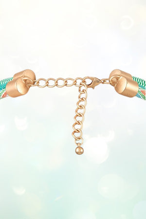 CRYSTAL GEM ORNATE ROPE NECKLACE SET