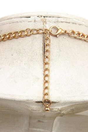 OVAL LINK BIB NECKLACE SET