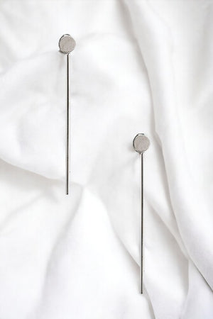 Disk Oblong Bar Drop Earring