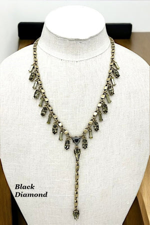 Marquise Framed Gem Chain Link Necklace