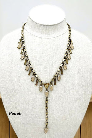 Marquise Framed Gem Chain Link Necklace