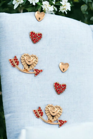 Cupid Mix Heart Post Earring