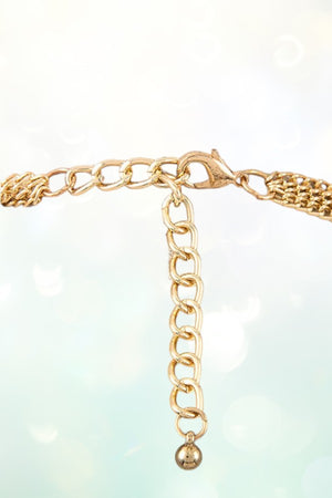 STACKED MULTI SIZE MULTI MIX BEAD MULTI LAYER BIB NECKLACE SET