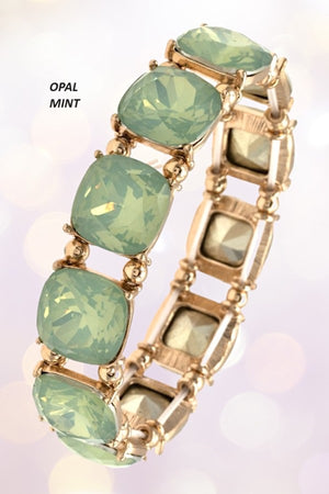 FACETED CRYSTAL GEM LINK BRACELET