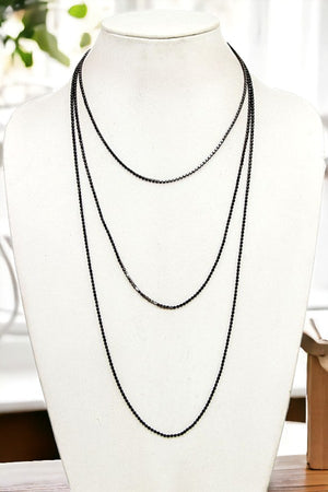 ELONGATED RHINESTONE PAVE NECKLACE