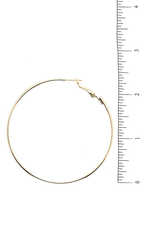 LARGE FLAT HOOP EARRING