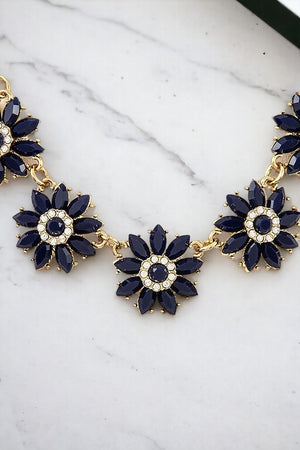 Acrylic Floral Link Necklace Set