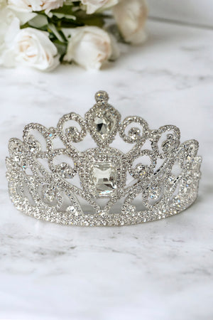 Rhinestone Crystal Gem Detail Tiara