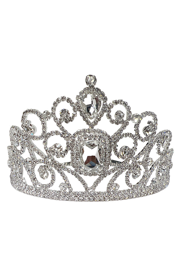 Rhinestone Crystal Gem Detail Tiara