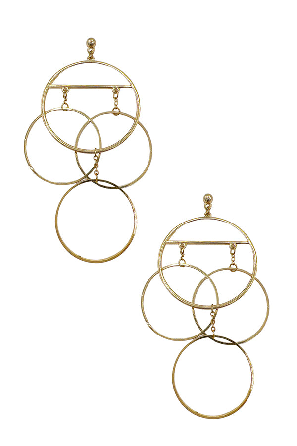 Multi Ring Dangle Earring