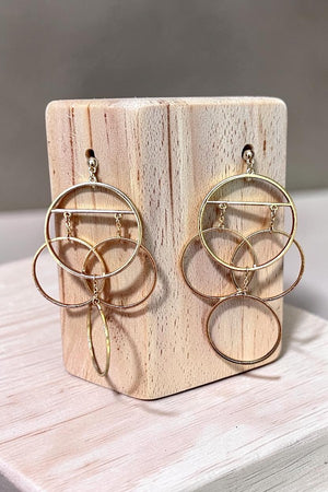 MULTI RING LINK DROP EARRING