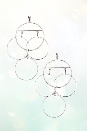 MULTI RING LINK DROP EARRING