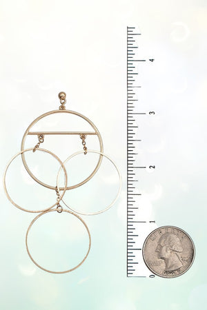 MULTI RING LINK DROP EARRING