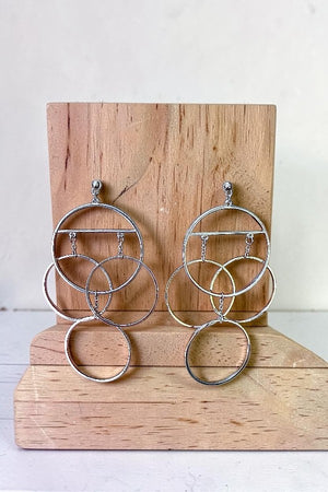MULTI RING LINK DROP EARRING
