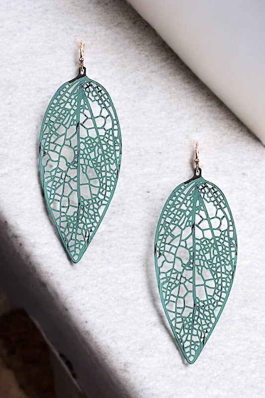 Leaf Filigree Dangle Earring