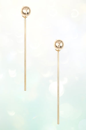 DAINTY ORB DROP BAR DANGLE EARRING