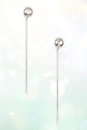 DAINTY ORB DROP BAR DANGLE EARRING