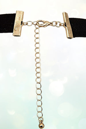 ETCHED METAL LINK CHOKER LAYERED NECKLACE