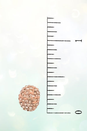 MINI RHINESTONE PAVE DOME POST STUD EARRING