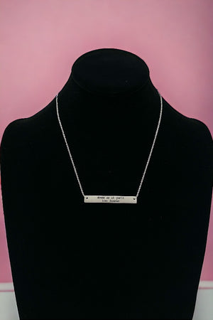 DREAM MESSAGE BAR PENDANT NECKLACE
