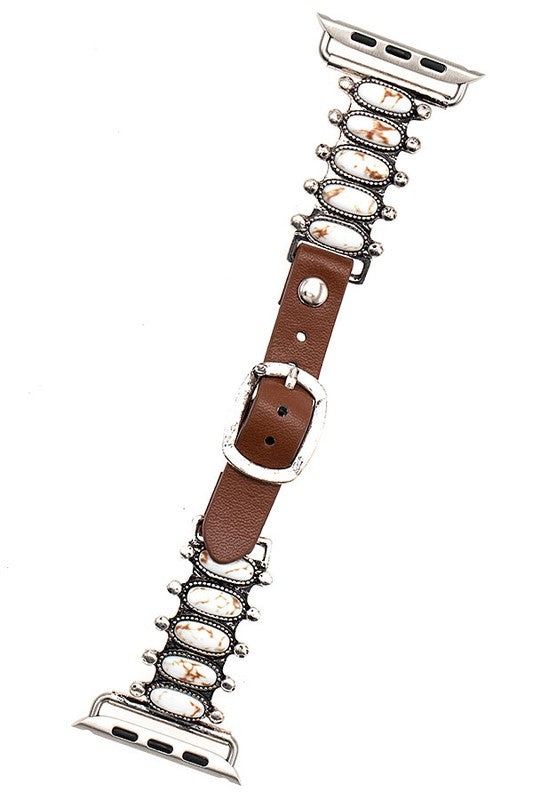 FRAMED OVAL GEM WATCH BAND