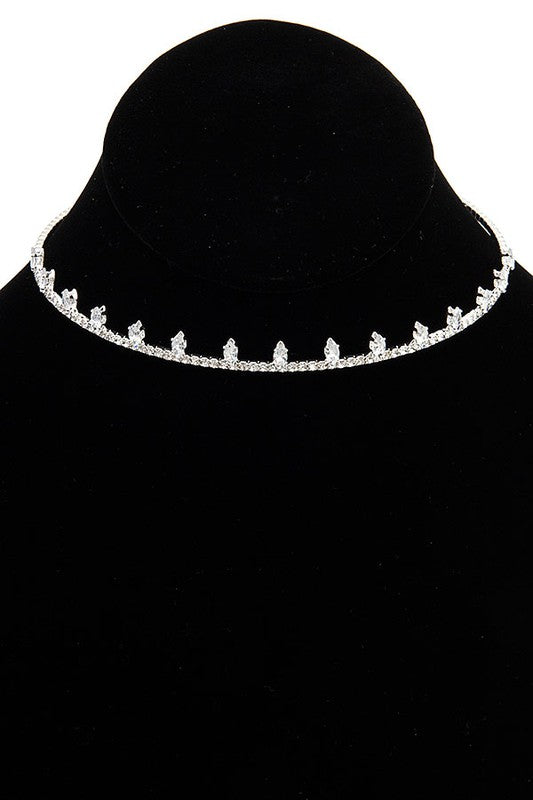 MARQUISE CRYSTAL GEM CHOKER NECKLACE