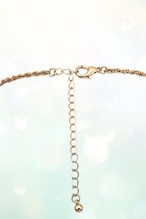BAR PENDANT BEADED ELONGATED NECKLACE