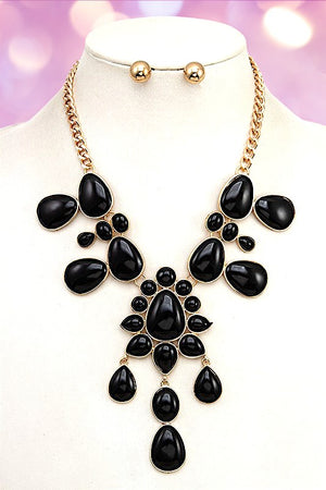 TEARDROP ORNATE BIB NECKLACE SET