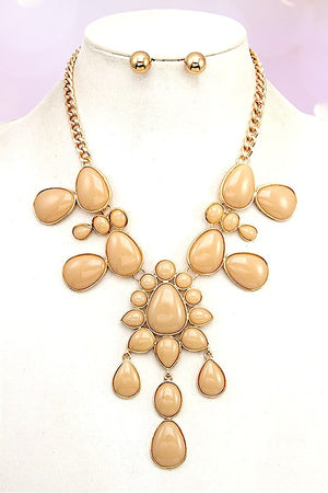 TEARDROP ORNATE BIB NECKLACE SET