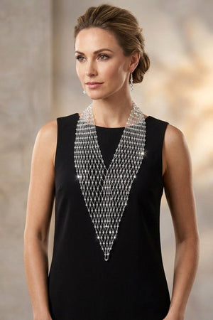 CRYSTAL BEAD NET MULTI PURPOSE NECKLACE SET