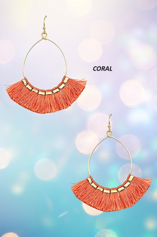 Multi Tassel Teardrop Earring