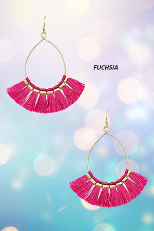 Multi Tassel Teardrop Earring