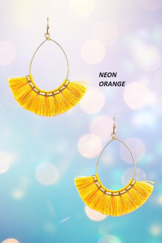 Multi Tassel Teardrop Earring