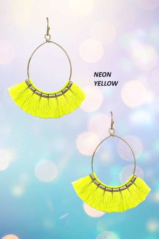 Multi Tassel Teardrop Earring