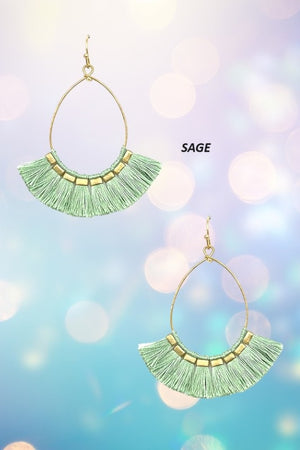 Multi Tassel Teardrop Earring