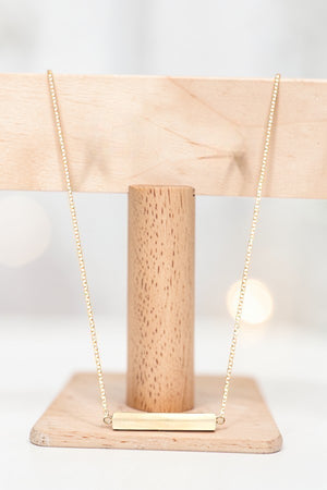 SEMI NATURAL STONE BAR PENDANT NECKLACE