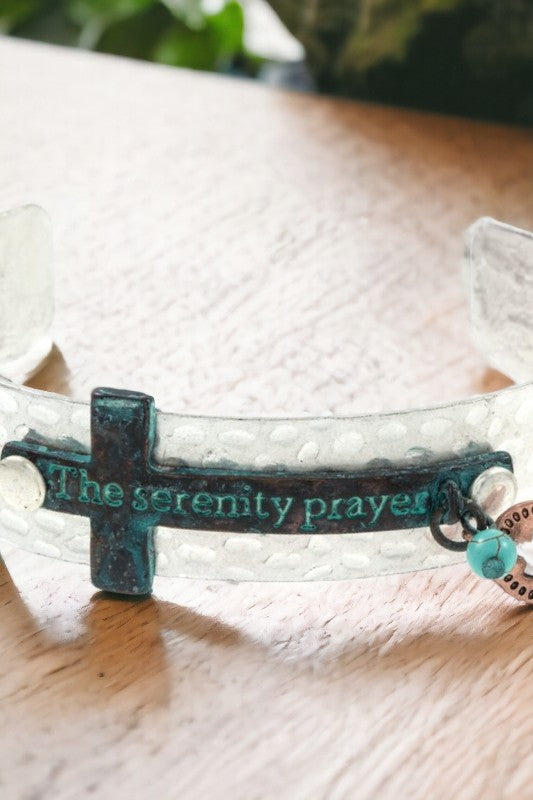 The Serenity Prayer Cross Cuff Bracelet