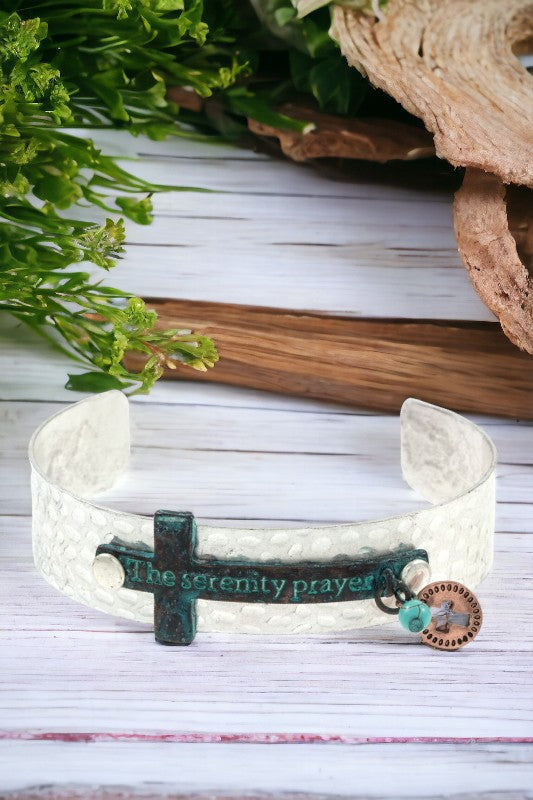 The Serenity Prayer Cross Cuff Bracelet