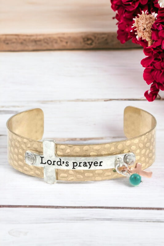 Lord Prayer Bangle Cuff Bracelet