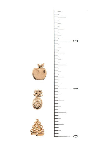 MIX FRUIT POST EARRING SET