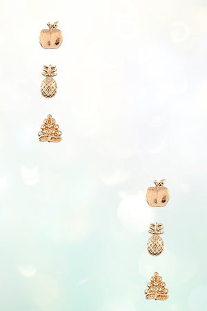 MIX FRUIT POST EARRING SET