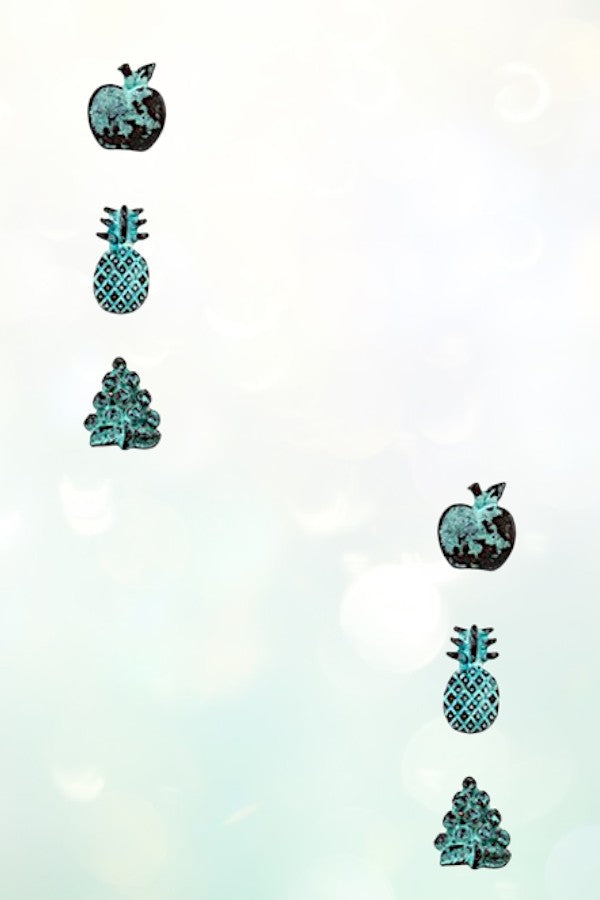 MIX FRUIT POST EARRING SET