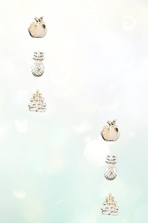 MIX FRUIT POST EARRING SET