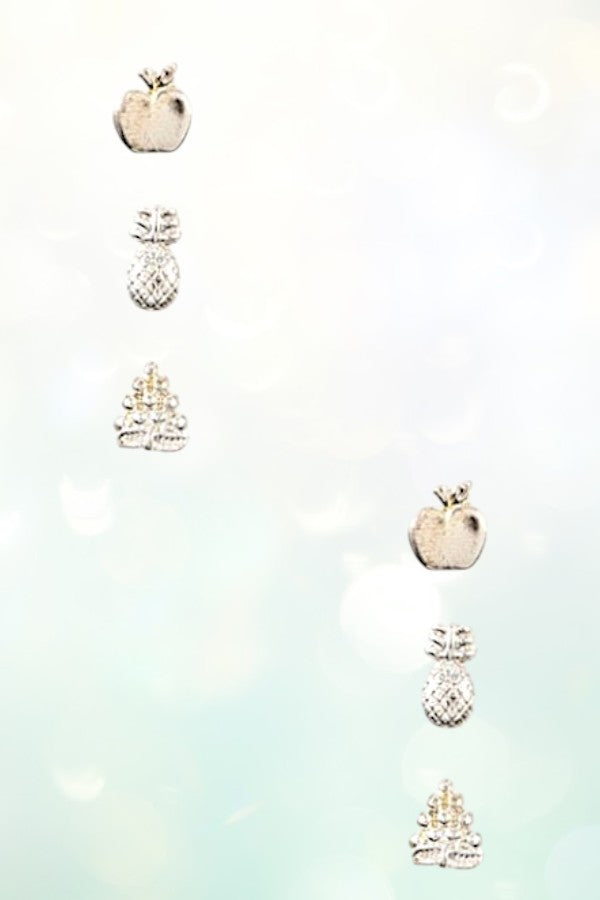 MIX FRUIT POST EARRING SET