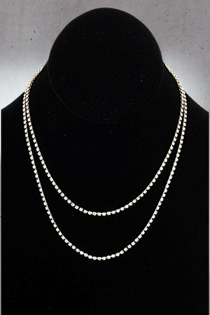 MULTI LAYERED RHINESTONE PAVE NECKLACE