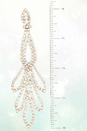 RHINESTONE PAVE DROP DANGLE EARRING